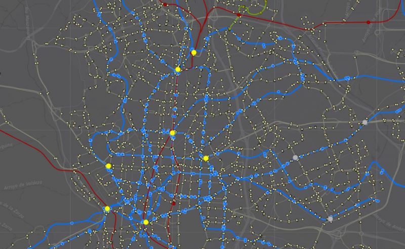 Story Map: La red de transporte público en Madrid