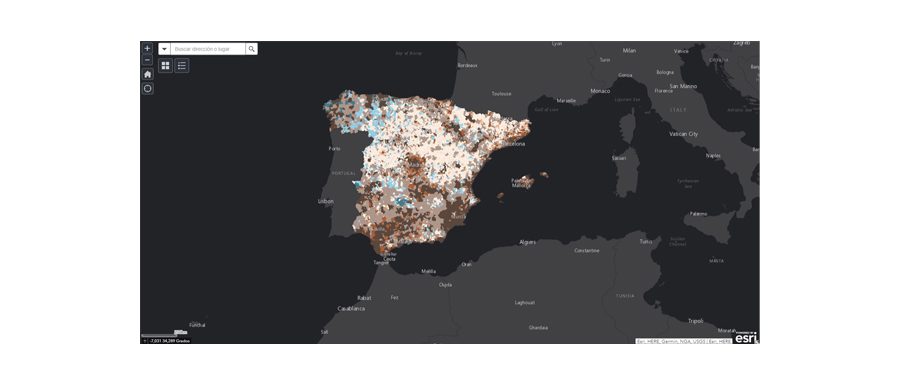 Esri España lanza «La España vacía», un portal de datos sobre despoblación